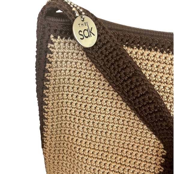 The Sak brand woven fabric purse in excellent condition in beautiful brown tones - Picture 2 of 5